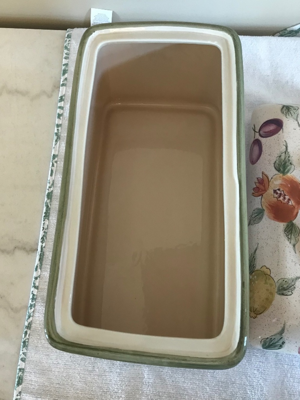 GRANDMACORE 🔥 TUSCAN COUNTRY COZY VINTAGE KITCHEN FRUIT CERAMIC BREAD BOX - Picture 9 of 14